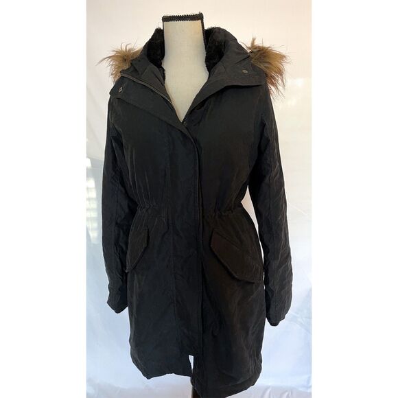 Abercrombie & Fitch Hooded Jacket | Black with Removable Liner - Picture 1 of 15